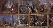 David Teniers Details of Archduke Leopold Wihelm's Galleries at Brussels oil on canvas
